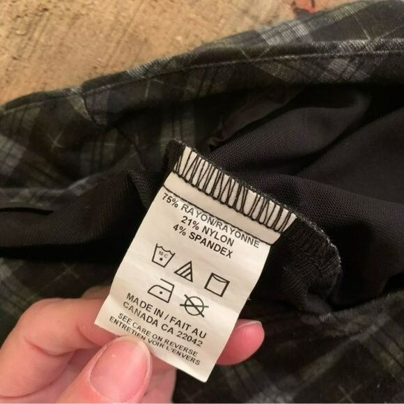 Erica Taylor women's size XL Stich Fix black and grays plaid pants - Picture 7 of 10